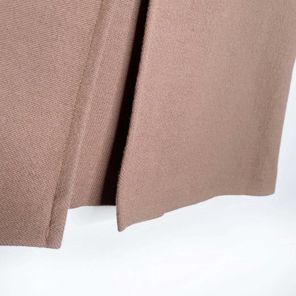 A.P.C. Tan Mini A-Line Skirt with Slit for Work - Picture 3 of 6